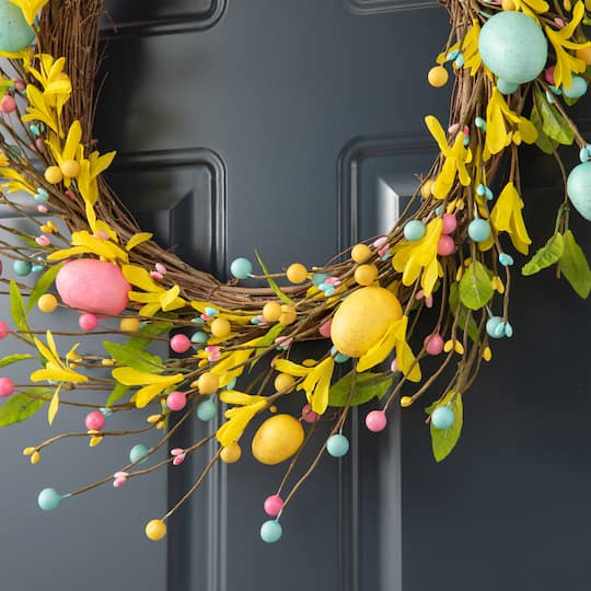 Glitzhome® 22" Easter Egg Wreath
